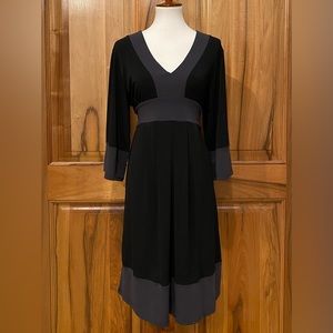NWT Charlotte Deveraux, Egg Maternity - Black/Gray Jersey Knit Dress - EUC - M